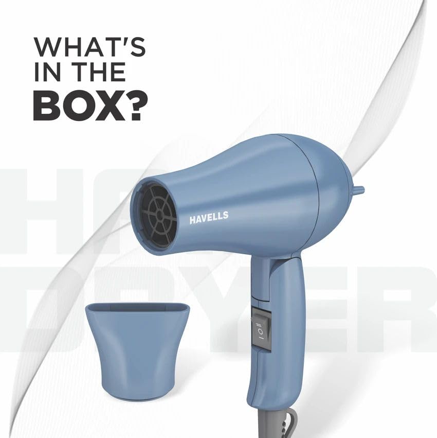 Havells 1000W Foldable Hair Dryer | 2 Heat Settings (Hot/Warm)  | HD1835