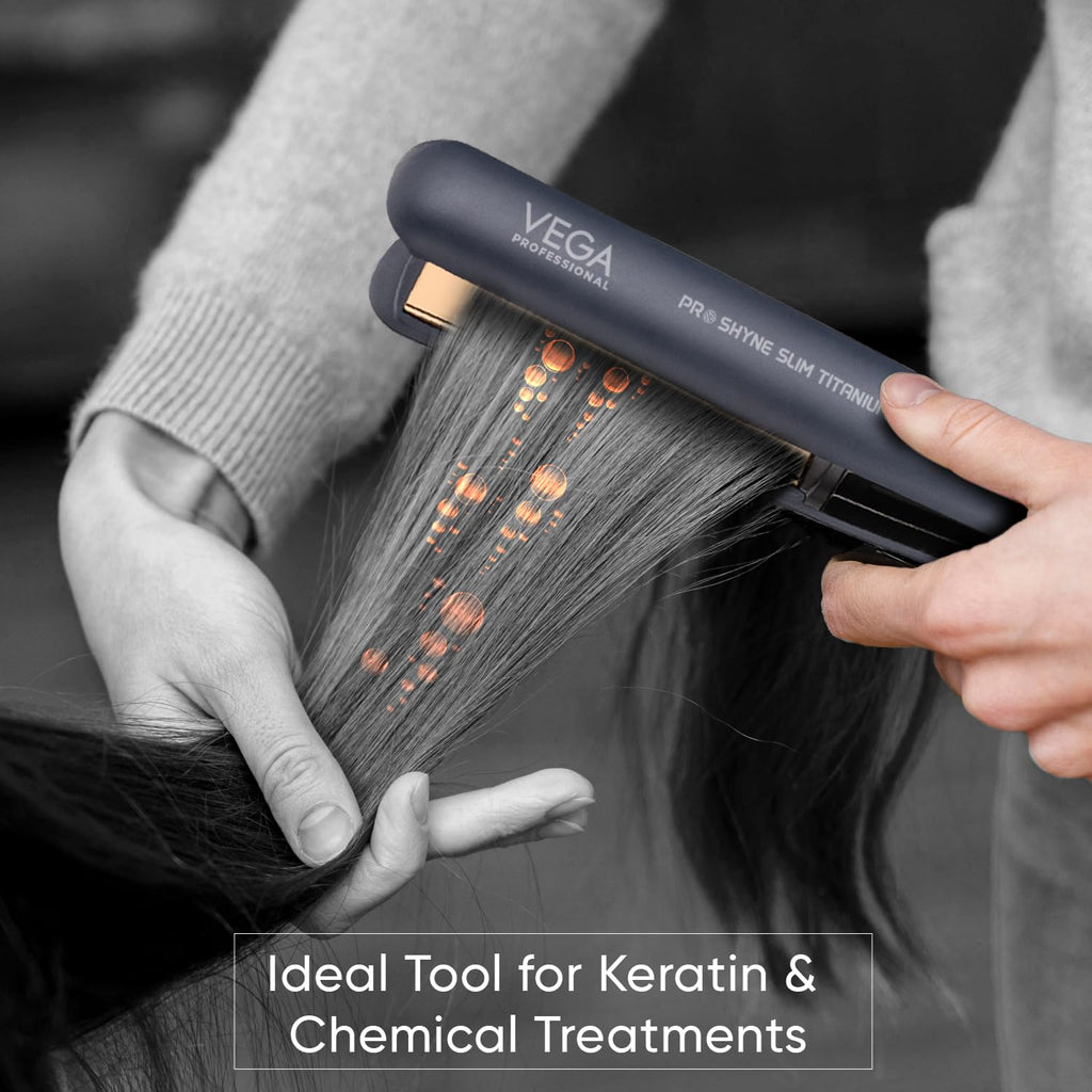 VEGA PROFESSIONAL Pro-Shine Slim Titanium Hair Straightener with 25mm