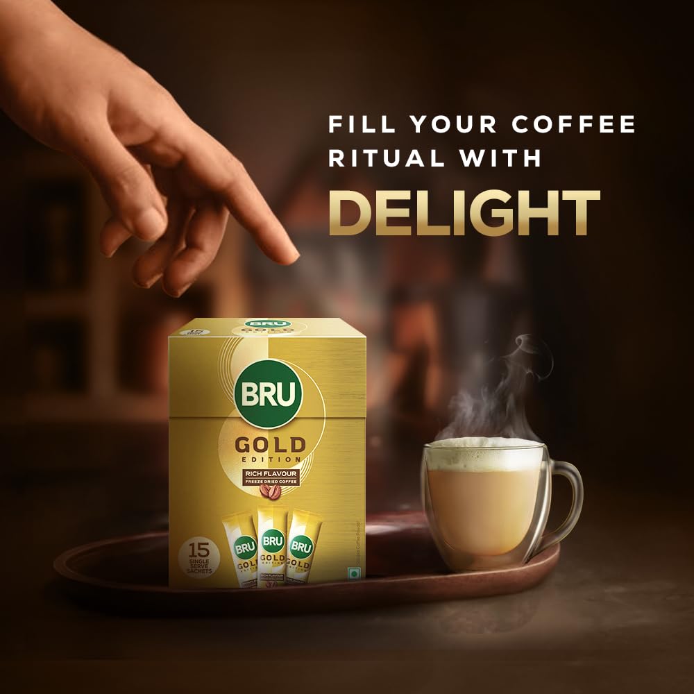 Bru Gold Edition 22.5g (Pack of 15 Single serve sachets)