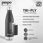 Stainless Steel Water Bottle Electro Black 500ml
