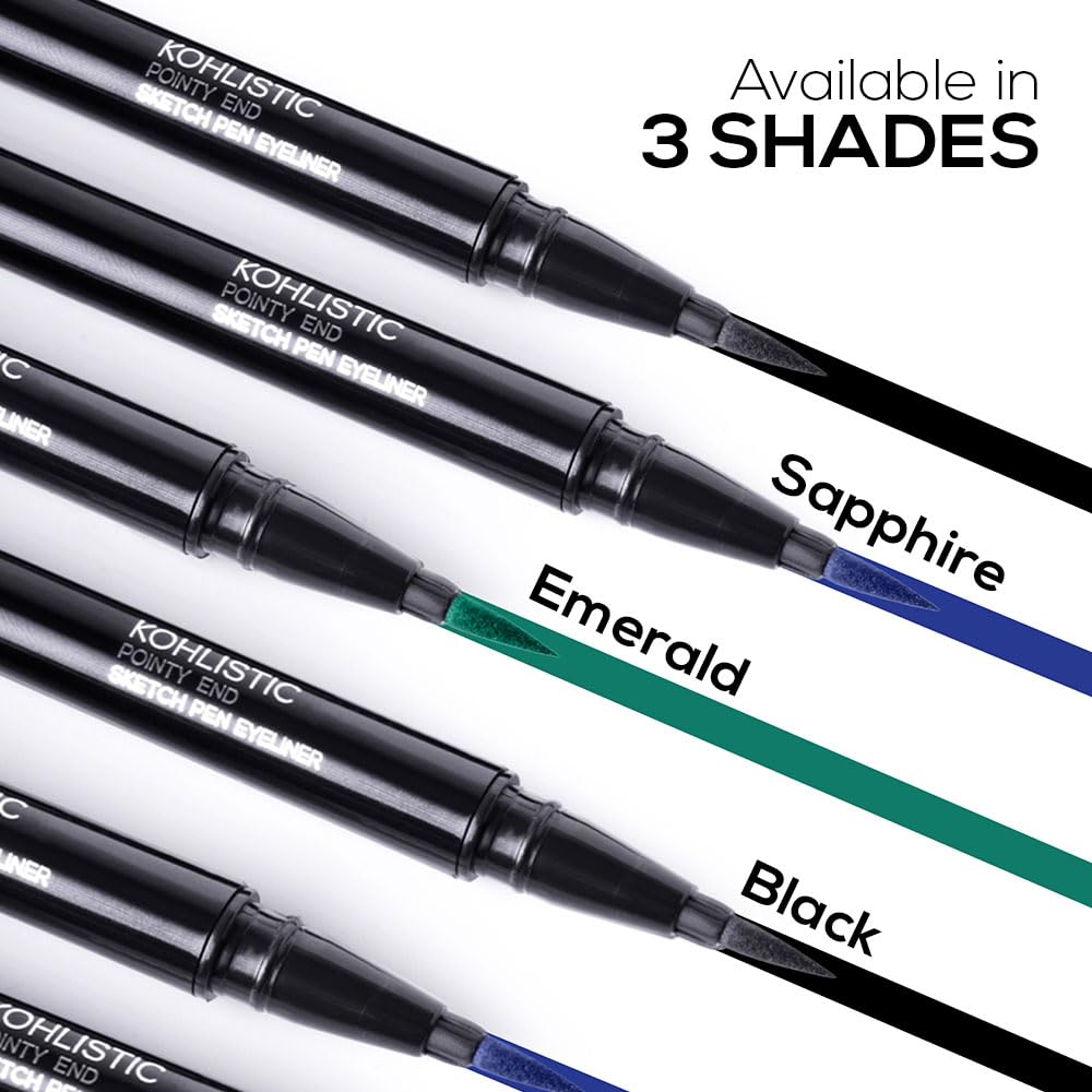 RENEE Pointy End Sketch Pen Smudge Proof Eyeliner - Matte Finish, Light Weight, Water Resistant, Long Stay Highly Pigmented with One Stroke Application...