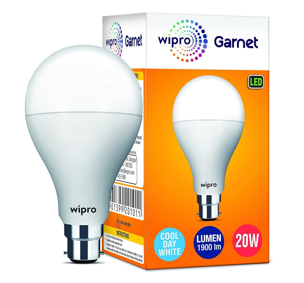 wipro 20W B22D Led Bulb, Pack Of 4 (Garnet)