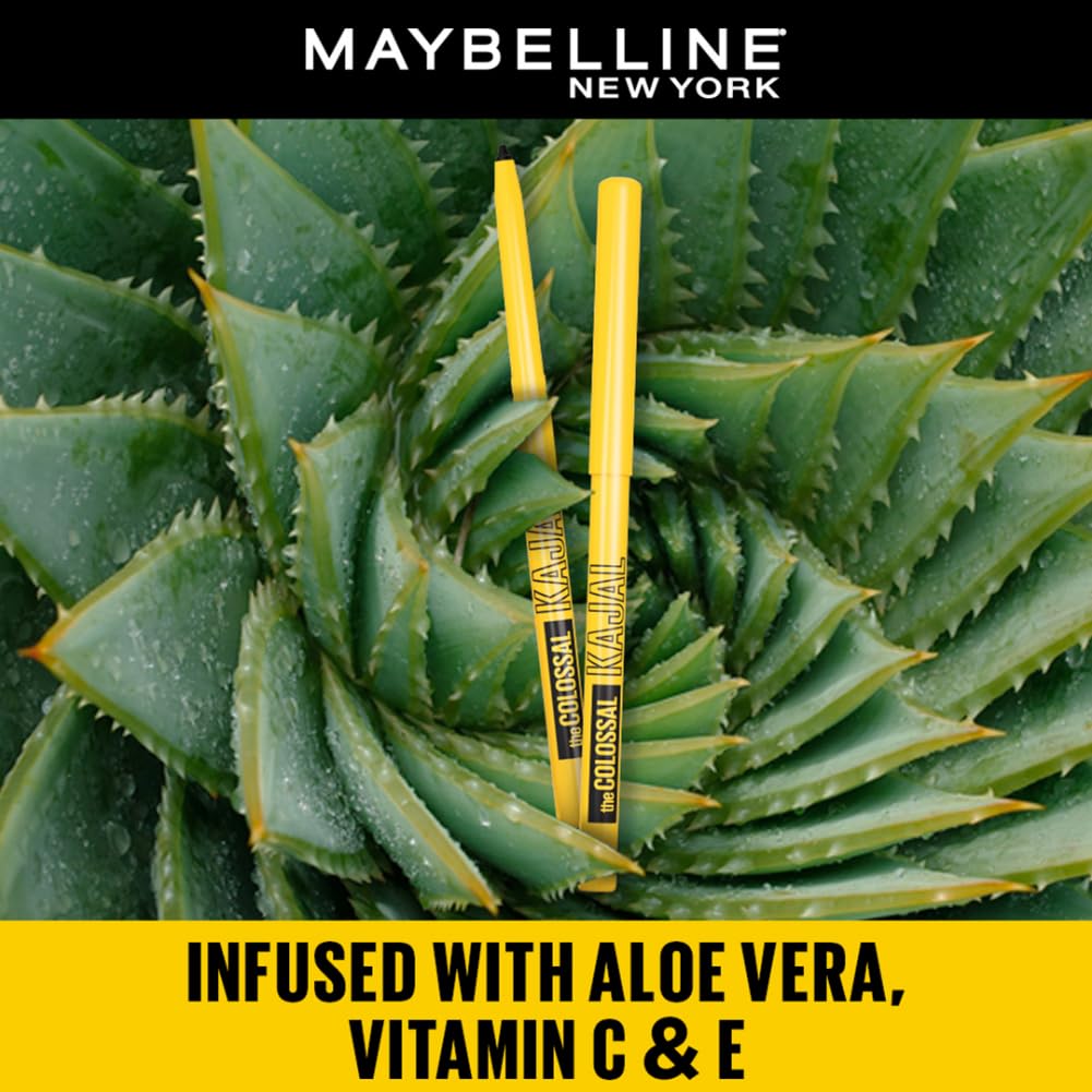 Maybelline New York Pencil Eyeliner & Kajal, Bold Eye Looks, Long-Lasting, Colossal Bold Liner & Colossal Kajal, Combo Pack, Essential Eye Kit,...