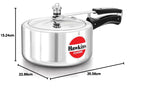 Hawkins Classic 3.5 Litre Pressure Cooker | Straight Body | Gas Compatible | Ideal for 4–5 persons | ISI Certified | 5 Year Guarantee | Silver (CL35)
