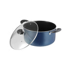 Vinod Zest Aluminium Non Stick Saucepot with Glass Lid - 2.2 Litre, 18 cm | 3 mm Extra Thick | Swiss Quality | 3 Layer Coating | Metal Spoon Friendly - 1 Year Warranty