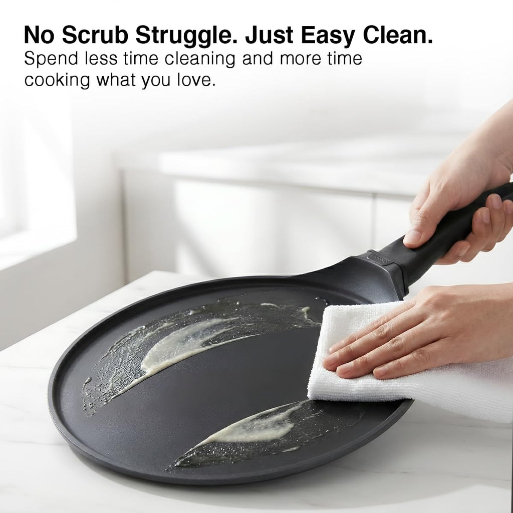 Prestige Omega Die-Cast Plus Aluminium Non-Stick Tawa 31 Cm, Black