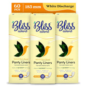 BLISSNATURAL Panty Liners for Women 185mm Daily Use (Pack of 60)