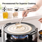 Prestige Neocast Flo Smooth Finish Cast Iron Dosa Tawa 30cm Black|Works On Gas & Induction|