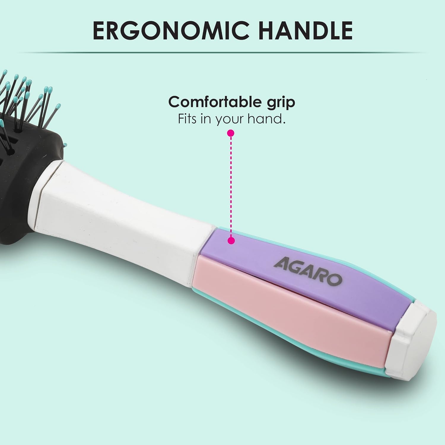Agaro Classic Paddle Hair Brush Classic Round Hair Brush