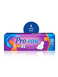 Pro Ease Go Long XL 6+6+6+6 Sanitary Pad (Pack of 4)
