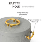 CELLO Ornetto 2000 Insulated Steel Casserole Hot Box for Kitchen 2000 ml Grey |