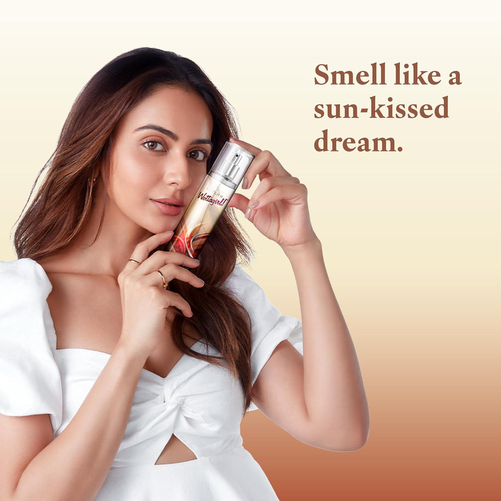Layer'r Wottagirl Vanilla Twist Body Splash for Women 135ml | Long-lasting body splash with creamy coconut, lily & vanilla notes. Ideal for everyday freshness and daily wear.