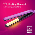 AGARO Hair Straightener, Keratin Infused Ceramic Coated Titanium Plates, Fast Heating, 4 Temperature Settings, Hair Straightening, Hair Styling For Women, Purple