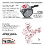 Hawkins Aluminium 3 Litre Hevibase Pressure Cooker,Induction Inner Lid Cooker,Silver(IH30)