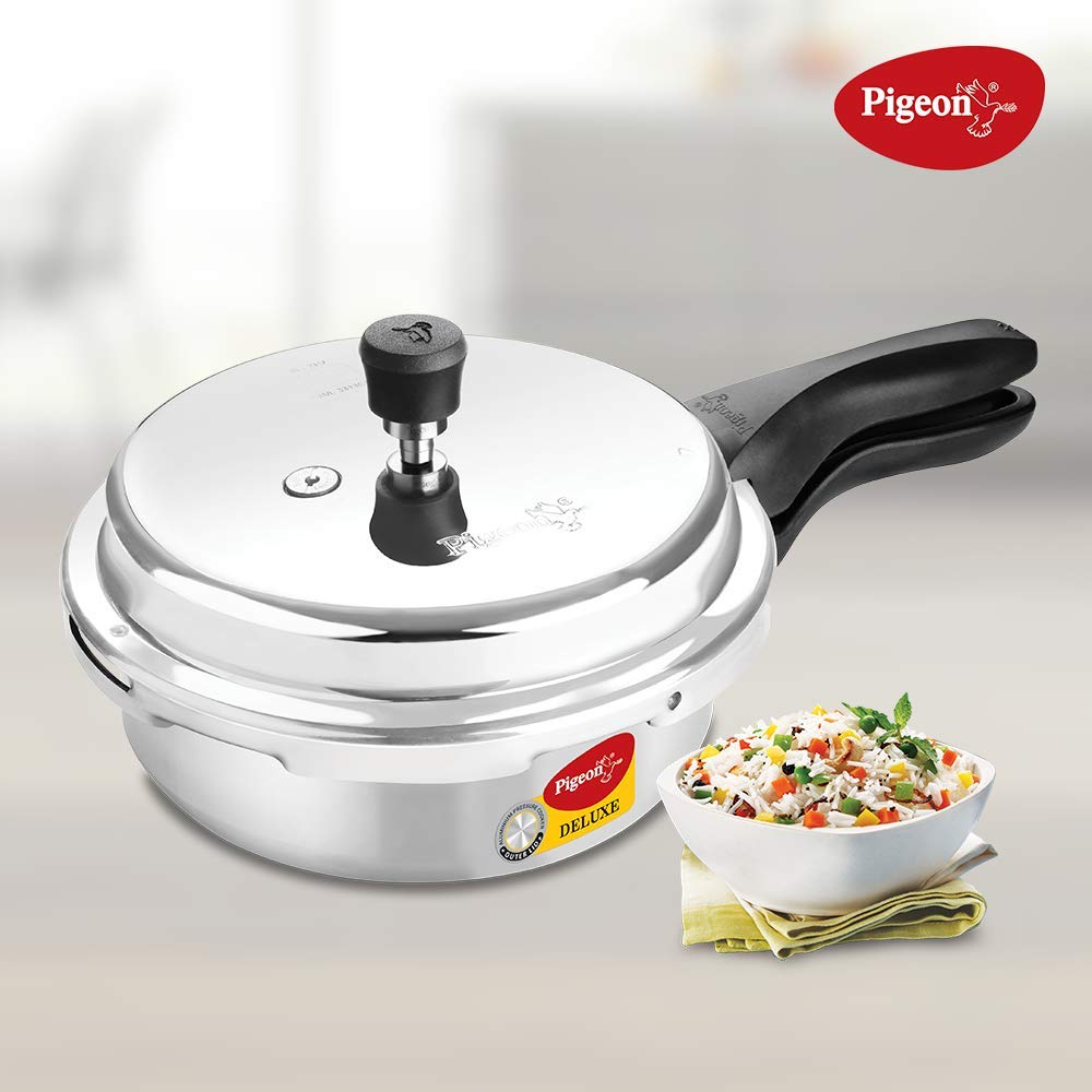 Pigeon by Stovekraft 101 Deluxe Aluminium Pressure Cooker, 2 Litres
