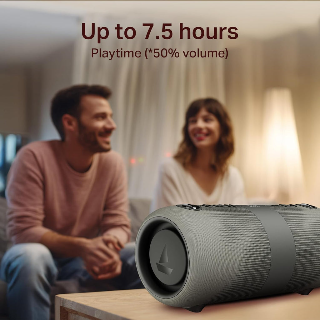 boAt Stone 1200 Pro, 60W Signature Sound, 76.2mm Drivers, TWS,7.5H Battery, Built-in Mic, Carry Strap,IPX6, Bluetooth Speaker, Wireless Speaker, Portable...