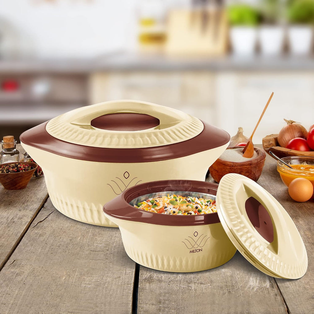 MILTON Royal 2500 Insulated Inner Stainless Steel Casserole, 2.05 litres, Brown |