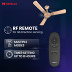 Havells 1200mm Enticer BLDC Prime Ceiling Fan| Compatible with Regulator & Remote| Upto 55% Energy Saving| 100% Copper Motor| 2...