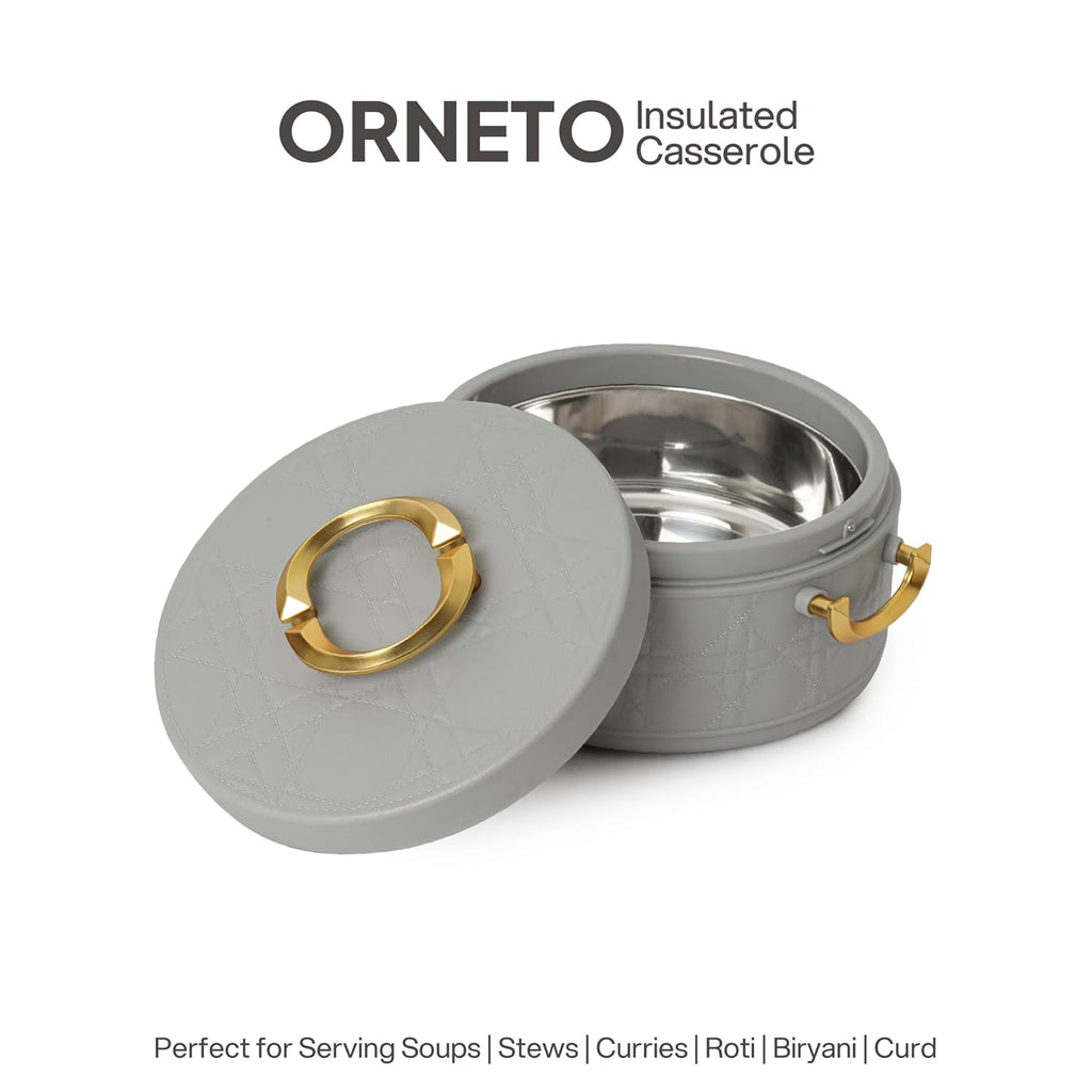 CELLO Ornetto 2500 Insulated Serving Casserole 2500 ml Grey |