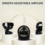V-Guard Spinny Pro 180 mm Table & Wall Fan|ABS Body| 30 W|Black