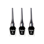 Dazller Eyeliner, 6.5mL (Pack of 3), Black, Velvet Matte, Washable, Water-resistant, Smudge-proof