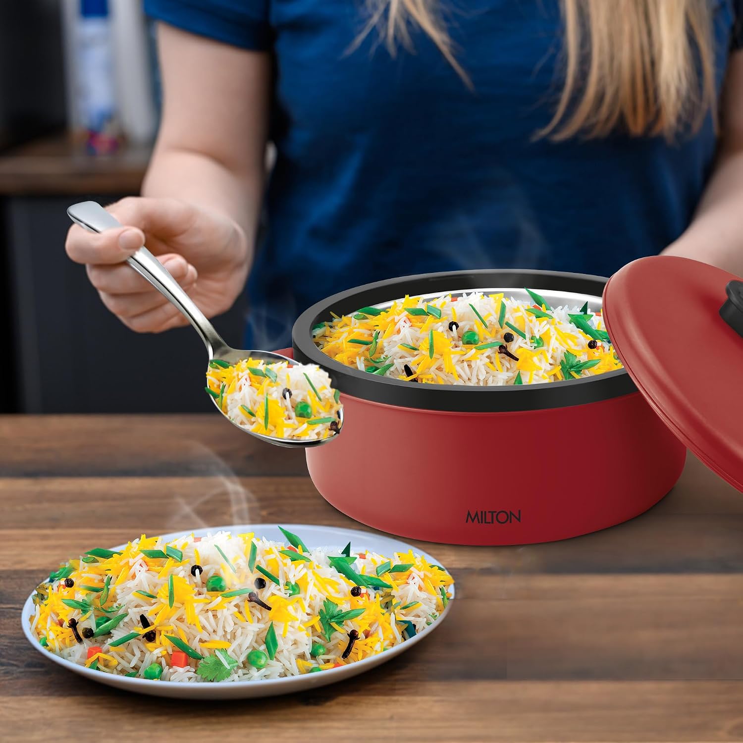 Milton Micronova Jr. Gift Set Inner Stainless Steel Casserole, Set of 3 (380 ml, 775 ml, 1345 ml)