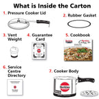 Hawkins Aluminium 3 Litre Hevibase Pressure Cooker,Induction Inner Lid Cooker,Silver(IH30)