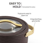CELLO Velvetto Deluxe 1500 Insulated Casserole Hot Box for Kitchen 1500 ml, Brown |