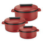 Milton Micronova Jr. Gift Set Inner Stainless Steel Casserole, Set of 3 (380 ml, 775 ml, 1345 ml)