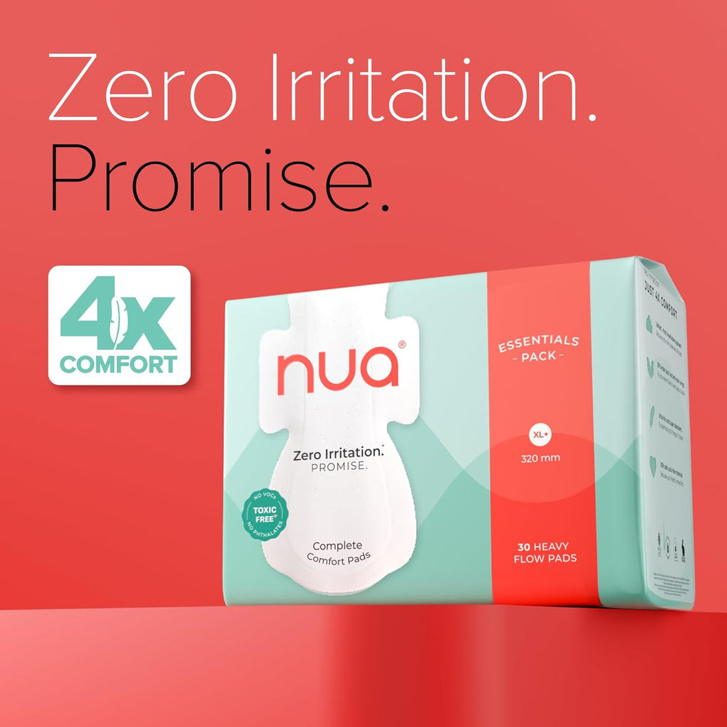 Nua Ultra Safe| 30 Heavy Flow -XL+ | SUPER SAVER PACK | Leakproof & Toxic Free Sanitary Pad (Pack of 30)