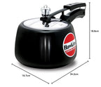 Hawkins 3 Litre Contura Black Pressure Cooker, Hard Anodised Inner Lid Cooker, Handi Cooker, (CB30)