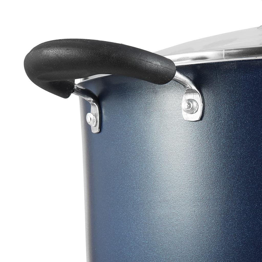 Vinod Zest Aluminium Non Stick Saucepot with Glass Lid - 2.2 Litre, 18 cm | 3 mm Extra Thick | Swiss Quality | 3 Layer Coating | Metal Spoon Friendly - 1 Year Warranty