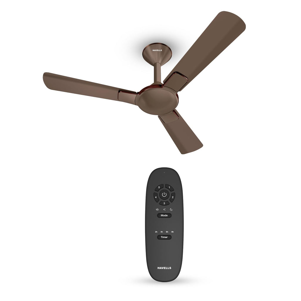 Havells 1200mm Enticer BLDC Prime Ceiling Fan| Compatible with Regulator & Remote| Upto 55% Energy Saving|