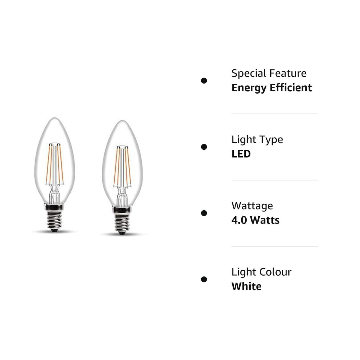 wipro Garnet Base E14 4-Watt LED Bulb (Pack of 2, Yellow)