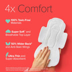 Nua Ultra Safe| 30 Heavy Flow -XL+ | SUPER SAVER PACK | Leakproof & Toxic Free Sanitary Pad (Pack of 30)