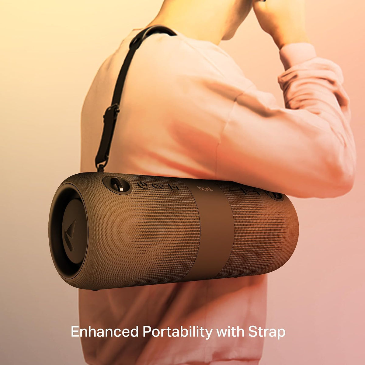 boAt Stone 1200 Pro, 60W Signature Sound, 76.2mm Drivers, TWS,7.5H Battery, Built-in Mic, Carry Strap,IPX6, Bluetooth Speaker, Wireless Speaker, Portable...