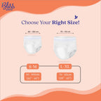 BLISSNATURAL Maternity Diapers for Women Pack of 10 | Waist Size 28"- 45" (L-XL) |