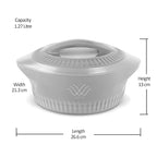 MILTON Royal 1500 Insulated Inner Stainless Steel Casserole, 1.27 litres, Brown |