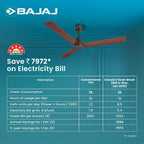 Bajaj Classico Sleek Wood 5S 1200mm Ceiling Fan with Remote | BEE 5 Star Rated Energy Efficient |