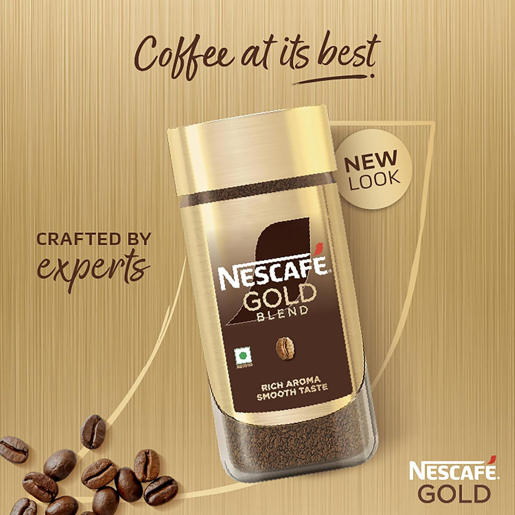 NESCAFE Gold Instant Coffee Powder 50g, Jar (Pack of 2)