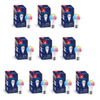 Havells Glamax 9W B22 WiFi LED Smart Bulb with Music Sync Function, Compatible with Amazon Alexa and Google Assistant (16M Colours) (Pack of 10)