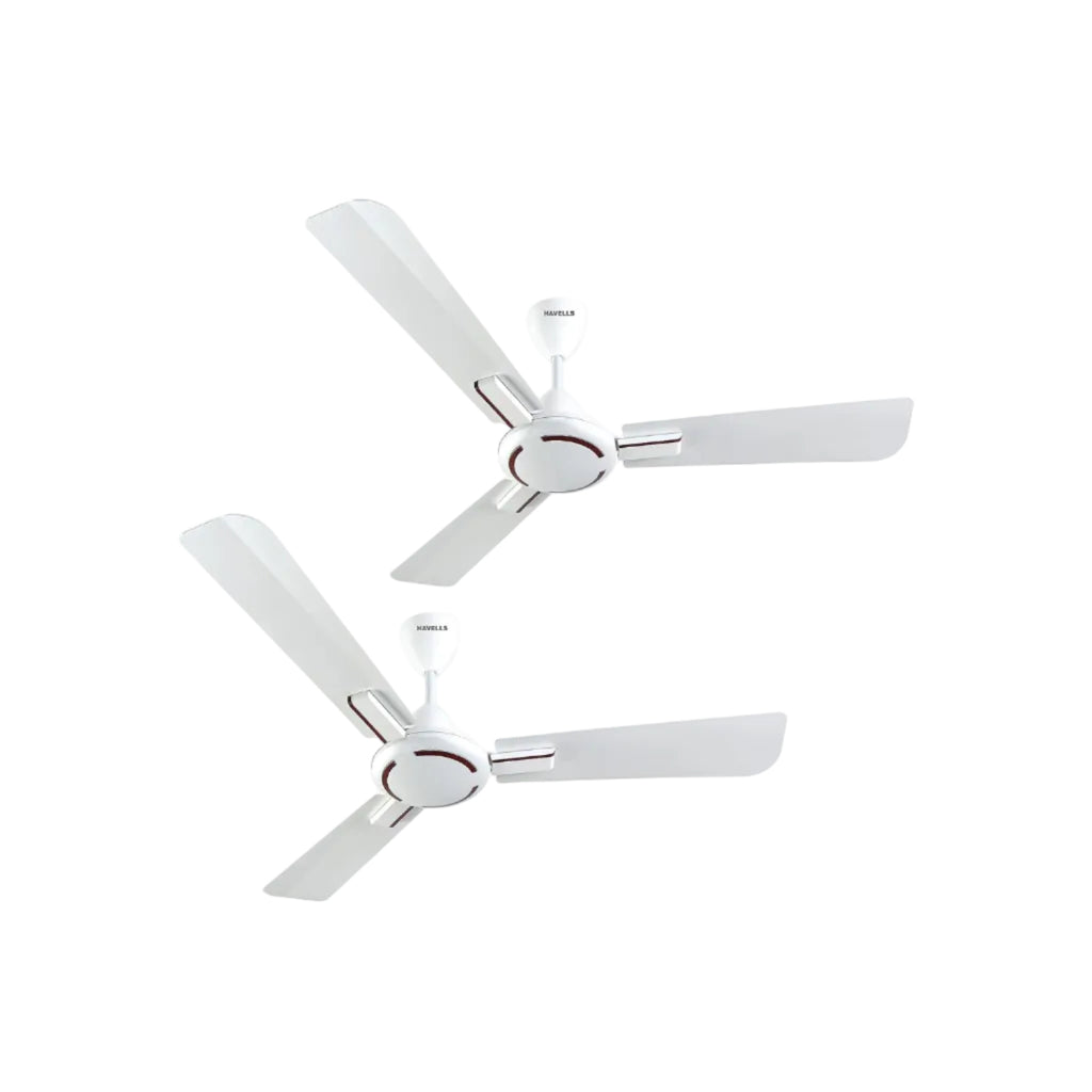 Havells 1200mm Ambrose Energy Saving High Speed Ceiling Fan| 2 Yr Warranty by Brand | (Pack of 2,...