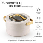 CELLO Velvetto Deluxe 2500 Insulated Casserole Hot Box for Kitchen 2500 ml, Cream |