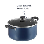 Vinod Zest Aluminium Non Stick Saucepot with Glass Lid - 2.2 Litre, 18 cm | 3 mm Extra Thick | Swiss Quality | 3 Layer Coating | Metal Spoon Friendly - 1 Year Warranty