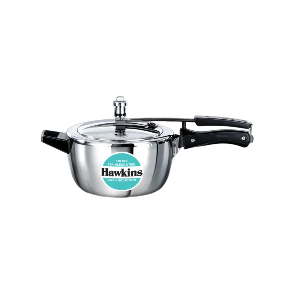 Hawkins 3.5 Litre Triply Stainless Steel Pressure Cooker, Inner Lid Cooker, Silver (HSST35)