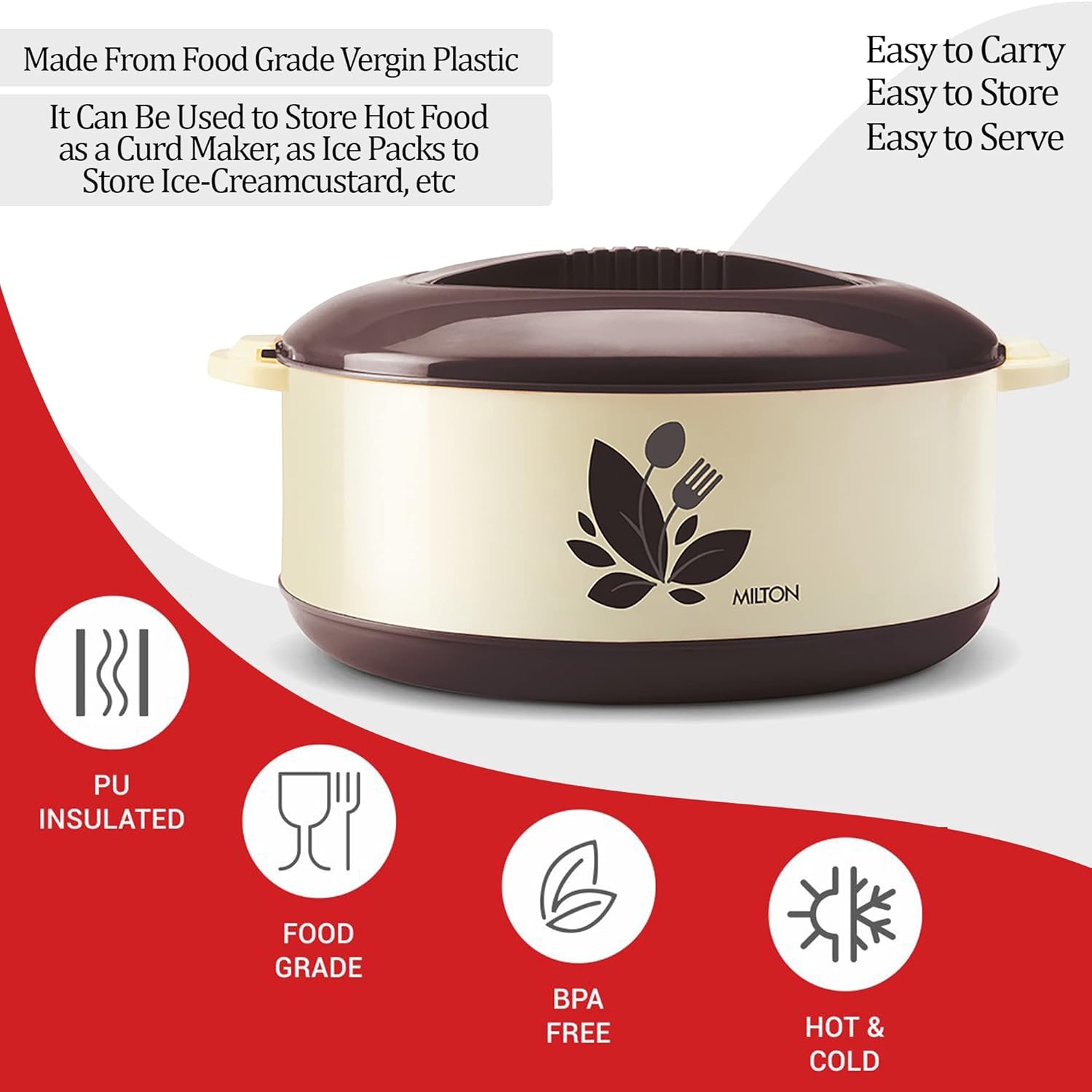 MILTON Orchid 3000 Casserole 2850 ml, Dark-Brown (Stainless Steel)