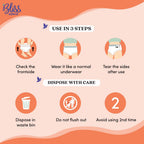BLISSNATURAL Maternity Diapers for Women Pack of 10 | Waist Size 24"- 40" (S-M) | Pull-Up Pants With Extreme Comfort | Easy to Wear and Remove Diaper |