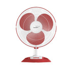 V-Guard Esfera Table Fan | 3 Speed Settings | 1350 RPM Powerful Motor | Corrosion Resistant Powder-Coated Metal Guards | White Red | 40cm (400mm)