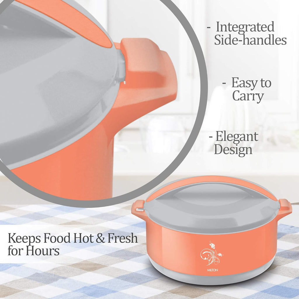 MILTON Divine Jr. Inner Stainless Steel Serving Casserole Gift Set of 3 (430 ml, 830 ml, 1400 ml)