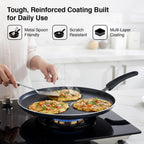 Prestige Omega Select Plus Set Dosa Tawa|Scratch & Abraison Resistant|3 Layers Metal Spoon Friendly Coating|